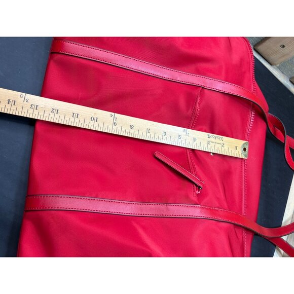 Kate Spade Red Jae Weekender Bag Nylon Large Lightweight Travel Tote - Picture 12 of 14